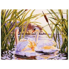 Картина по номерам "Вечерняя прогулка" Елены Самарской, 30x40 см Белоснежка