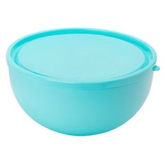 Салатница с крышкой ElfPlast, бирюзовый, 2.5 л