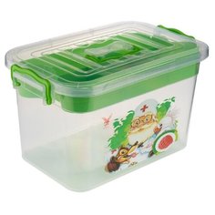 Контейнер с вкладышем Ар-Пласт Аптечка, Айболит, зеленый, 11 л