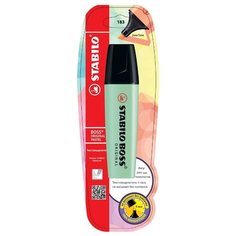 Маркер-текстовыделитель BOSS ORIGINAL Pastel, пастельные цвета 1 шт мятный Stabilo