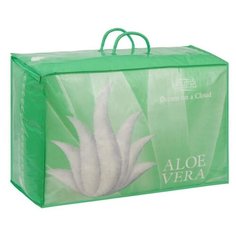 Одеяло GoldTex HomeTextile ALOE VERA Лебяжий пух/сатин-жаккард 200*220см. Евро, Зеленый