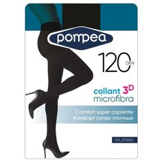 Матовые колготки Pompea, Microfibra 120 den, (из микрофибры 3D), размер 5, черный