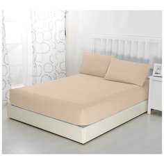 Простыня на резинке Латте, 120х200х20, трикотаж, 100% хлопок Текс Дизайн