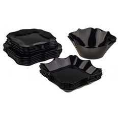 Столовый сервиз AUTHENTIC BLACK 19 предметов 6 персон Luminarc