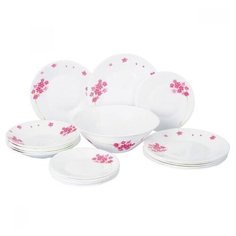 Столовый сервиз PINK BLOOM ESSENCE 19 пр. 6 перс. Luminarc