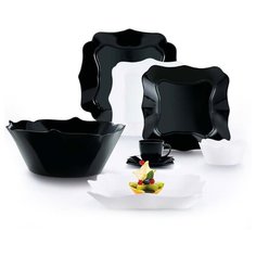Столовый сервиз AUTHENTIC BLACK&WHITE 38 предметов 6 персон Luminarc