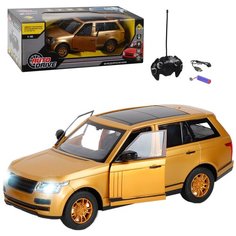 Машинка детская детская на радиоуправлении Универсал ТМ AUTODRIVE, М 1:16, 5 каналов, открываются двери, свет, зарядное устройство, цвет золото, в/к 39*17*15см