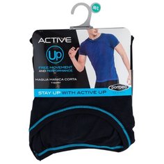 Футболка Pompea, MAGLIA ACTIVE UP, с эргономичными швами, размер S/M, черный