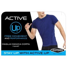 Футболка Pompea, MAGLIA ACTIVE UP, с эргономичными швами, размер M/L, черный