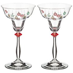 Набор подсвечников Bohemia Crystal из 2 шт.елочные игрушки d = 10 см h = 19 см (674-468)