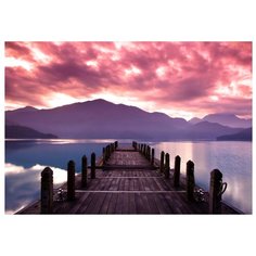 Картина на холсте 57x40 см "Закат на озере", ПринтДекор, PR-PH-203 Ekoramka