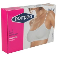 Топик Pompea, BRASSIERE SLV, без боковых швов, размер L/XL, белый