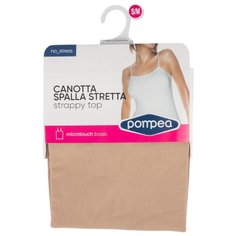 Женская майка Pompea, CARACO FEEL на тонких бретельках, размер L/XL, бежевый