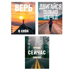 Коллекция из 3-х картин мотиваторов на холсте "Верь в себя", 30х40 см. Картины, которые украсят и преобразят интерьер комнаты, добавят уюта и тепла в каждый дом. Качественная печать, экологически безопасные материалы. Сделано в России. Производитель:  Ekoramka