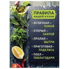 Картина на холсте 30x40 см "Правила Ekoramka