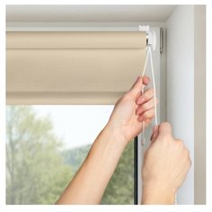 Рулонная штора МИНИ, цвет светло -бежевый 070х150 см Лидер