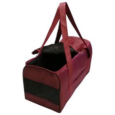 Сумка-переноска для животных большая 48*23*24 Теремок, СПМ-2_бордовый, цвет "бордовый"
