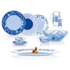 Столовый сервиз PLENITUDE BLUE 46 пр. 6 перс. ОАЭ 64949 Luminarc