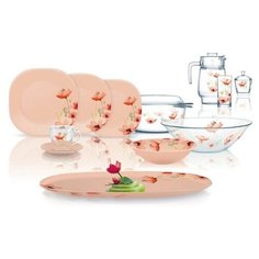 Столовый сервиз NEO CARINA FLOREN PEACH 69 пр. 6 перс. ОАЭ 66917 Luminarc