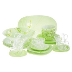 Столовый сервиз NEO CARINA SOFIANE GREEN 69 пр. 6 перс. ОАЭ 65651 Luminarc