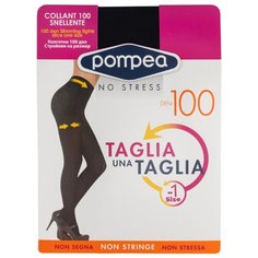 Женские колготки Pompea, TAGLIA 100 den, (лоский шов) с моделирующими шортиками, размер 3, черный