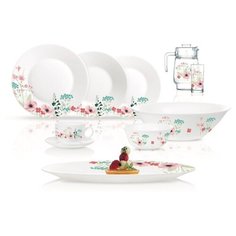 Столовый сервиз ESSENCE ROSE POMPON 50 пр. ОАЭ 70214 Luminarc