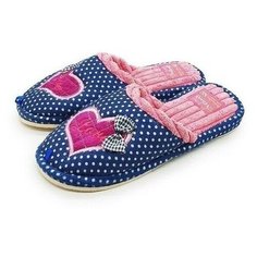 Тапочки Женские Smile of Milady сине-розовые с сердечком DW-C-8-014-02 40-41