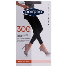 Женские леггины из хлопка 300 den Pompea, DPC LEGGINS, размер 5, черный