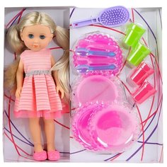 Кукла для девочек Пупс с длинными волосами, с аксессуарами, в платье, в/к 35*9,7*35,7 см Компания Друзей