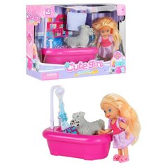 Кукла для девочек, набор с ванной и питомцем, в/к22*9*16 см Компания Друзей