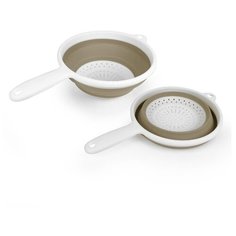 Дуршлаг складной силиконовый ES-CL-portable-37х23х9/4-white/beige, Estares