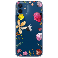 Силиконовый чехол Цветочная рамка на iPhone 12 Case Place