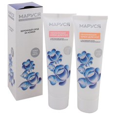 Маруся, Крем увлажняющий гиалуроновый для кожи рук и ног с пантенол и аллонтоин/набор из разных кремов 75мл