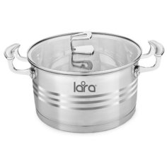 Кастрюля LARA LR02-11 НЕРЖ PREMIUM 16x9см, 1.7л