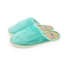 Тапочки Smile of Milady бирюзовые с коричневой стелькой А-70 В22-021-19 зак. 40\41
