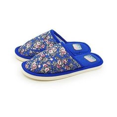 Тапочки Женские Smile of Milady синие, с цветочным принтом А-70 В22-032-03 зак. 36\37