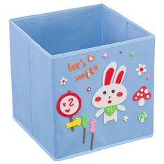 Кофр с аппликацией "Зайчик", Д300 Ш300 В300, голубой Handy Home