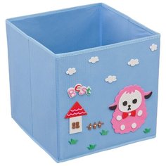Кофр с аппликацией "Овечка", Д300 Ш300 В300, голубой Handy Home