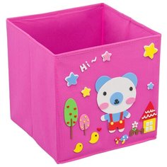 Кофр с аппликацией "Мишка", Д300 Ш300 В300, розовый Handy Home