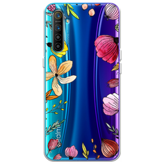 Силиконовый чехол Цветочная рамка на Realme XT Case Place
