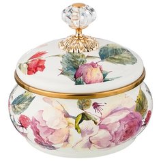 Сахарница Agness Серия Винтаж 0,85 л с крышкой, диаметр 14 см, высота 14 см (950-028)