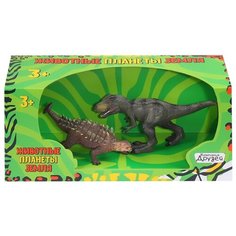 Игровой набор детский "Динозавры" ТМ "КОМПАНИЯ ДРУЗЕЙ", серия "Животные планеты Земля", 2 динозавра, в/к 31*11*14см..