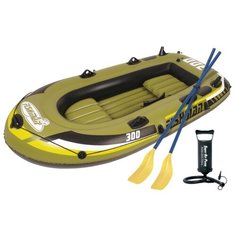 Лодка надувная JILONG FISHMAN 300SET,с веслами и насосом,252х125х40 см