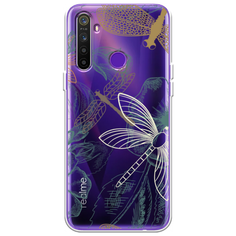 Силиконовый чехол Тени стрекоз на Realme 5 Case Place