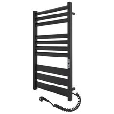 Полотенцесушитель электрический INDIGO Titan 90/50, цвет черный матовый, провод слева