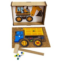 Деревянный конструктор Веселые гвоздики "Строительная техника" LivCity н00062