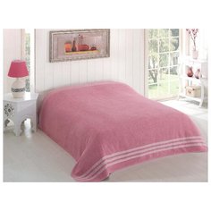 Простынь махровая "KARNA" PETEK; Грязно-розовый ; Размер: 1.5