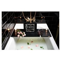 Деревянный столик-полка для ванны, "ANTHRACITE" , 80 см Bathy