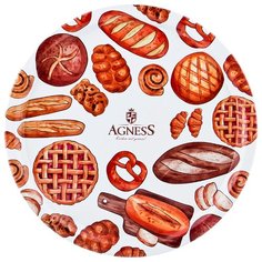 Поднос сервировочный Agness Сладкая Жизнь, диаметр 40 см, высота 2 см (913-144)