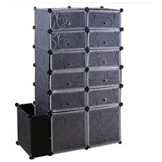 Этажерка для обуви (шкаф модульный) DEKO DKCL03, размер XXL, 13 секций, 120х110х35 см